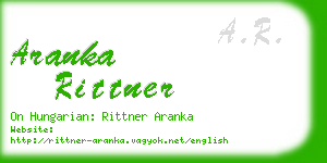 aranka rittner business card